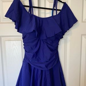 *NWT* One Piece Off Shoulder Tummy Control Swimdress